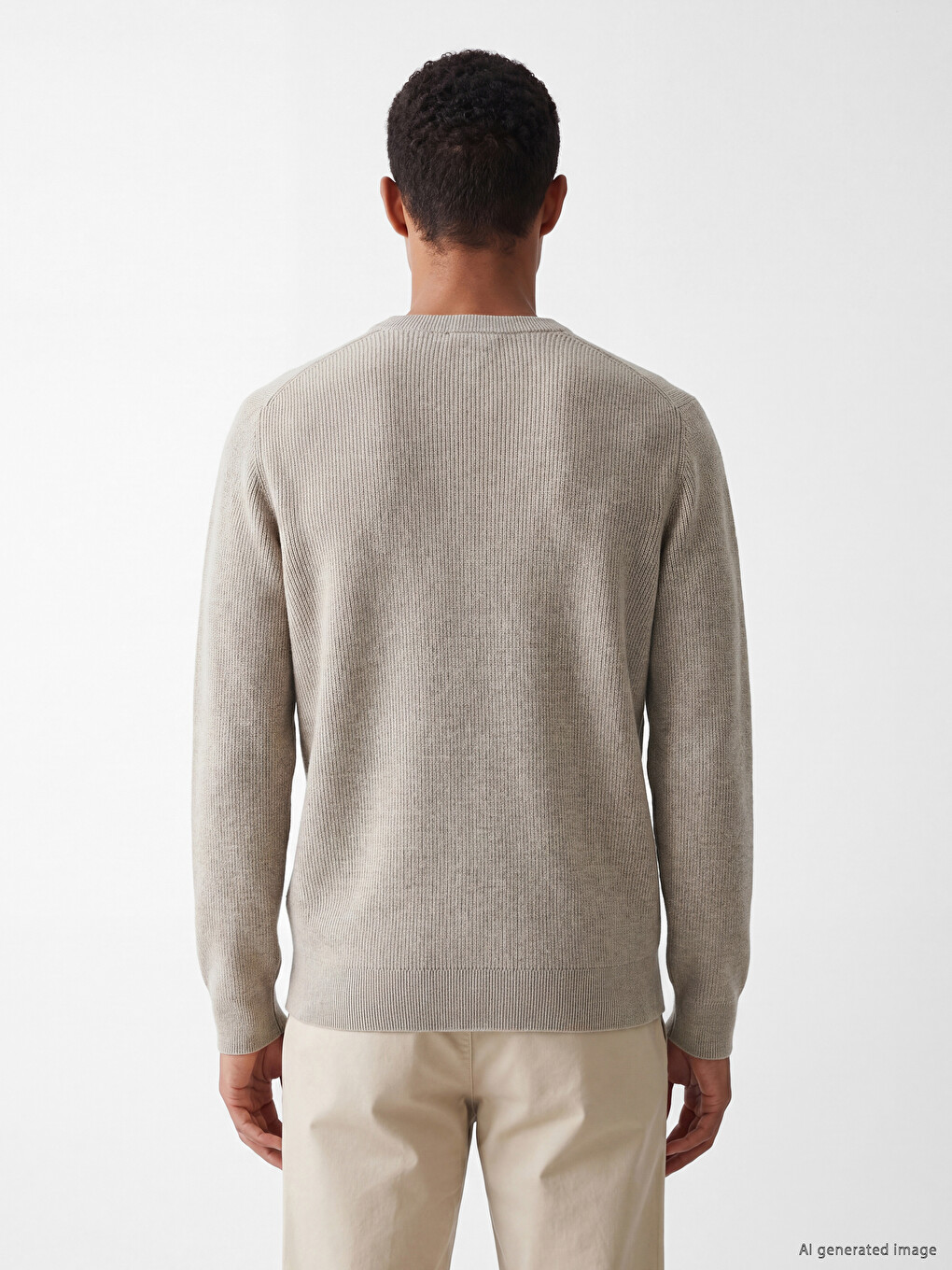 Man Beige Sweater-3