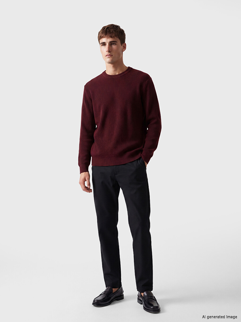 Man Bordeaux Sweater-1