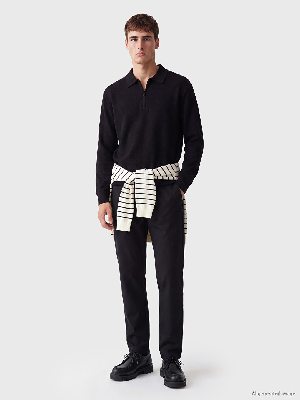 Polo Collar Men's Knitwear Sweater-1
