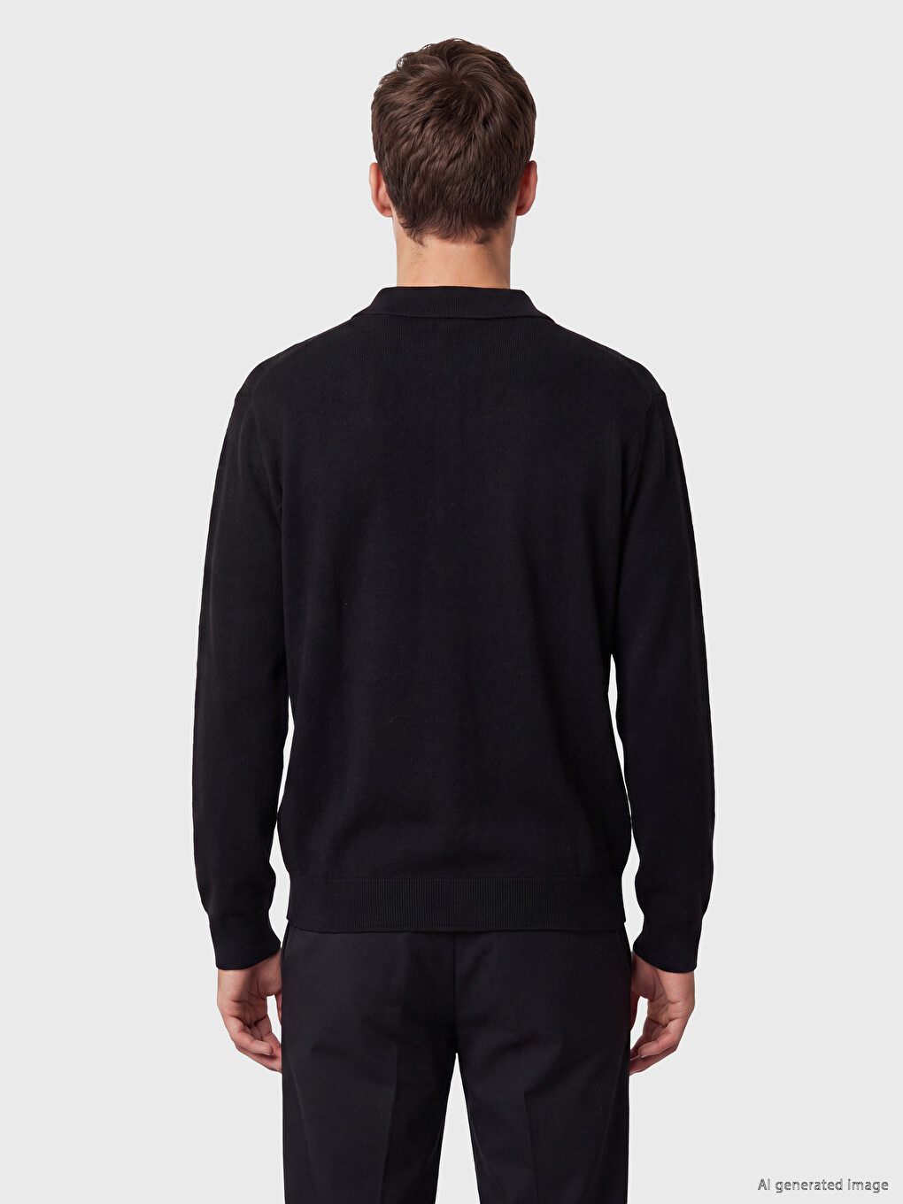 Polo Collar Men's Knitwear Sweater-3