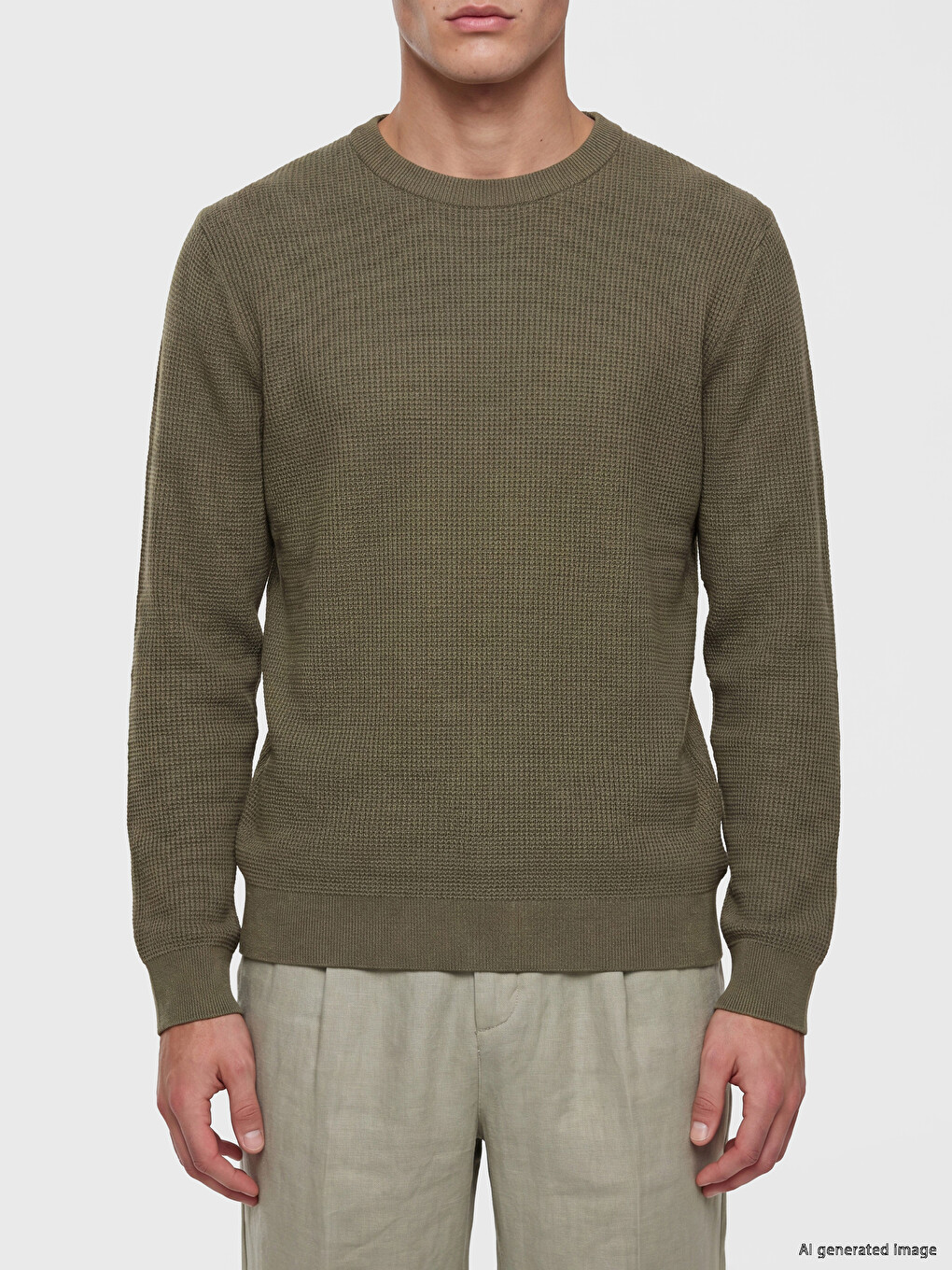 Pull-over En Maille À Col Rond Pour Homme-2
