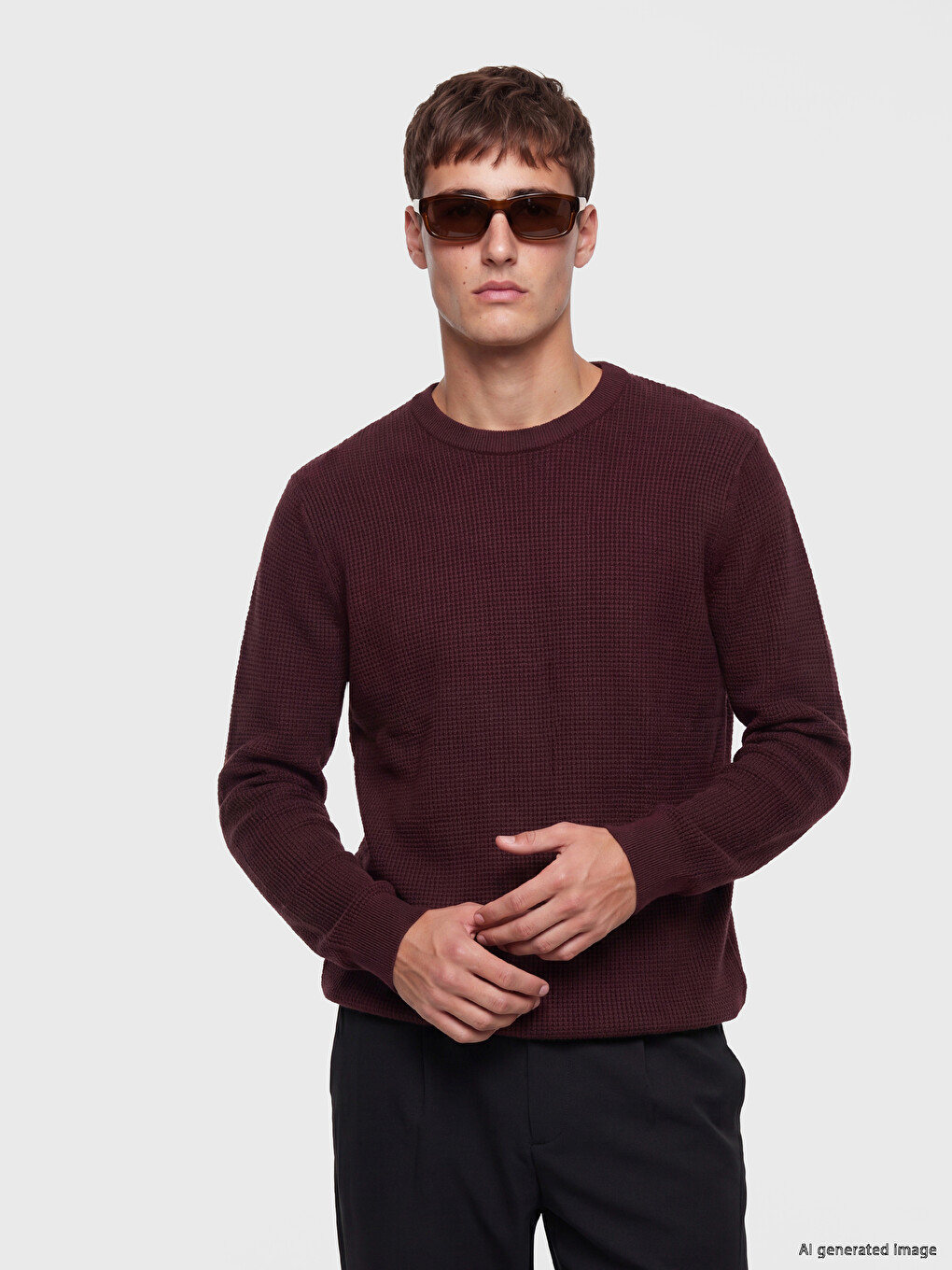 Crew Neck Men's Knitwear Sweater