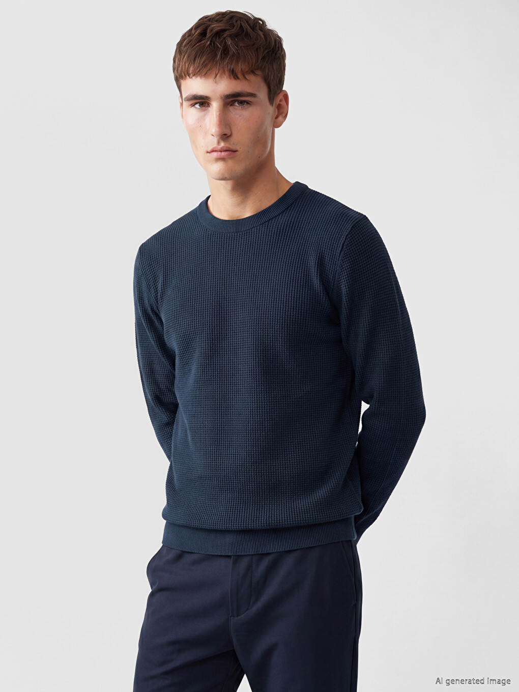 Crew Neck Men's Knitwear Sweater