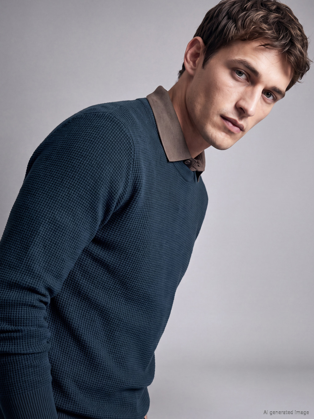 Crew Neck Men's Knitwear Sweater