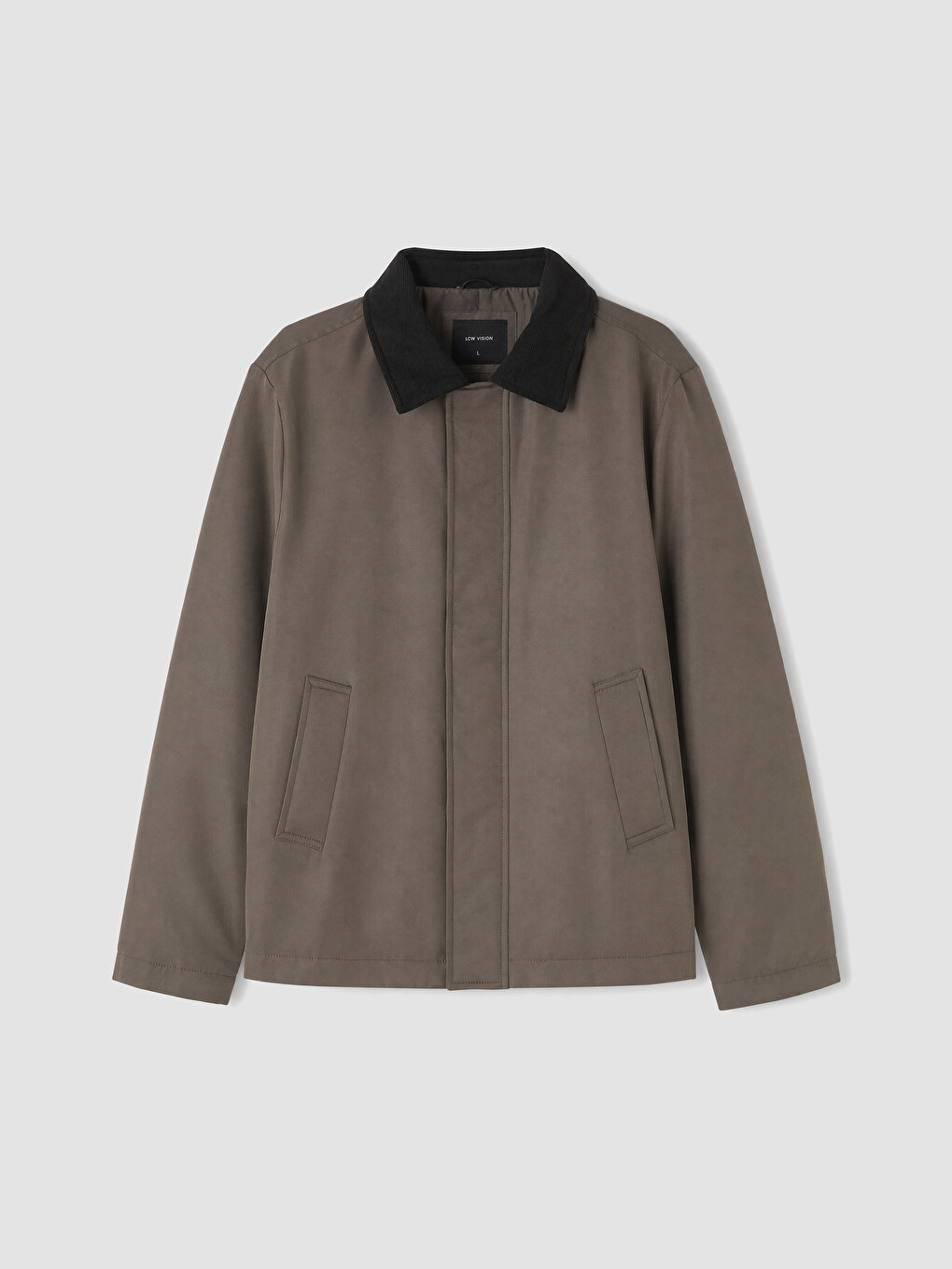 Regular Fit Velvet Collar Men's Coat-5