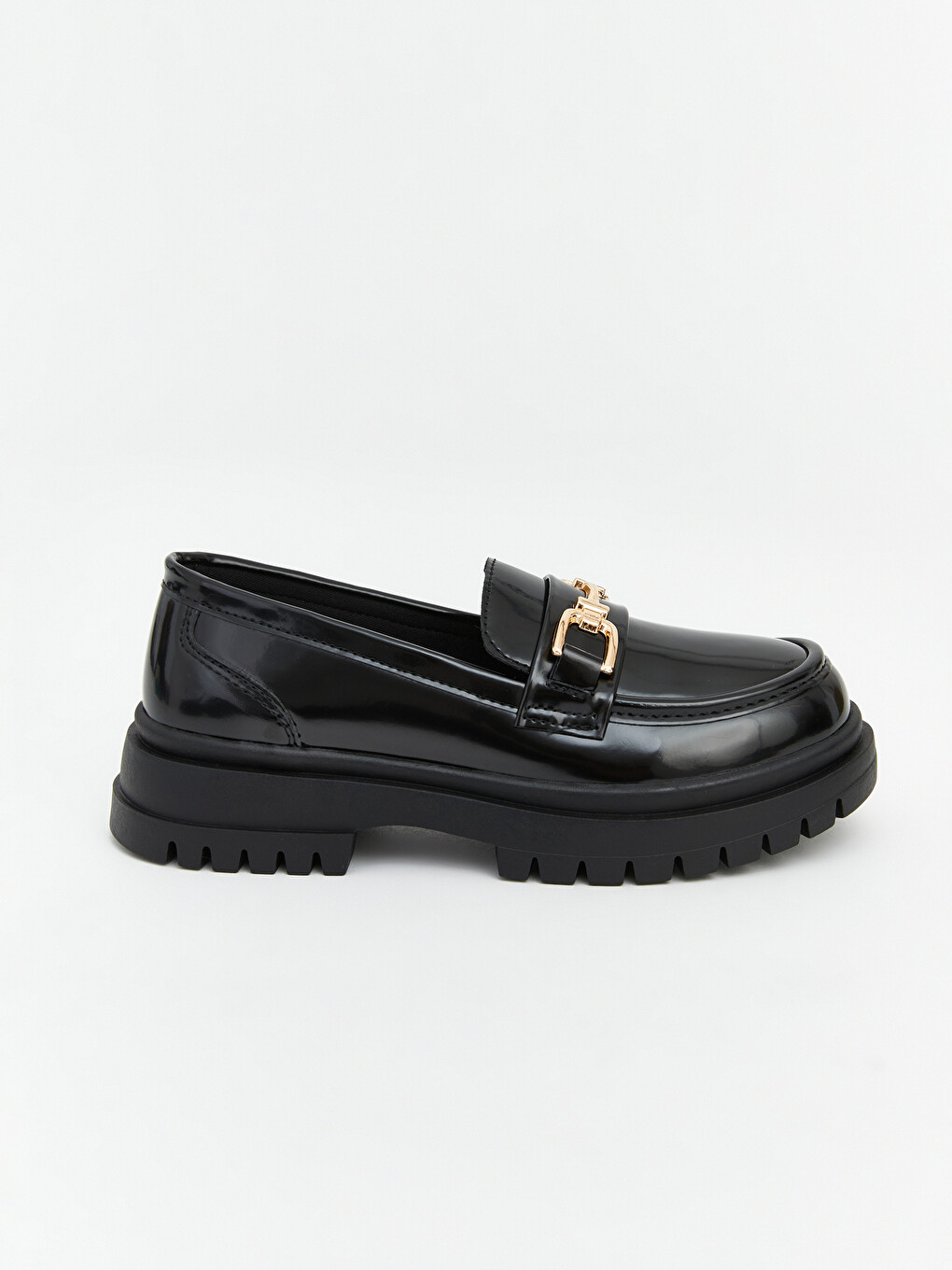 Deri Görünümlü Kız Çocuk Loafer-1