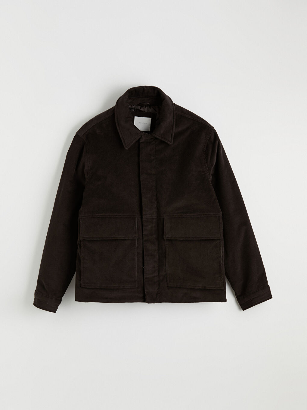 Kahverengi Rahat Kalıp Kadife Erkek Mont