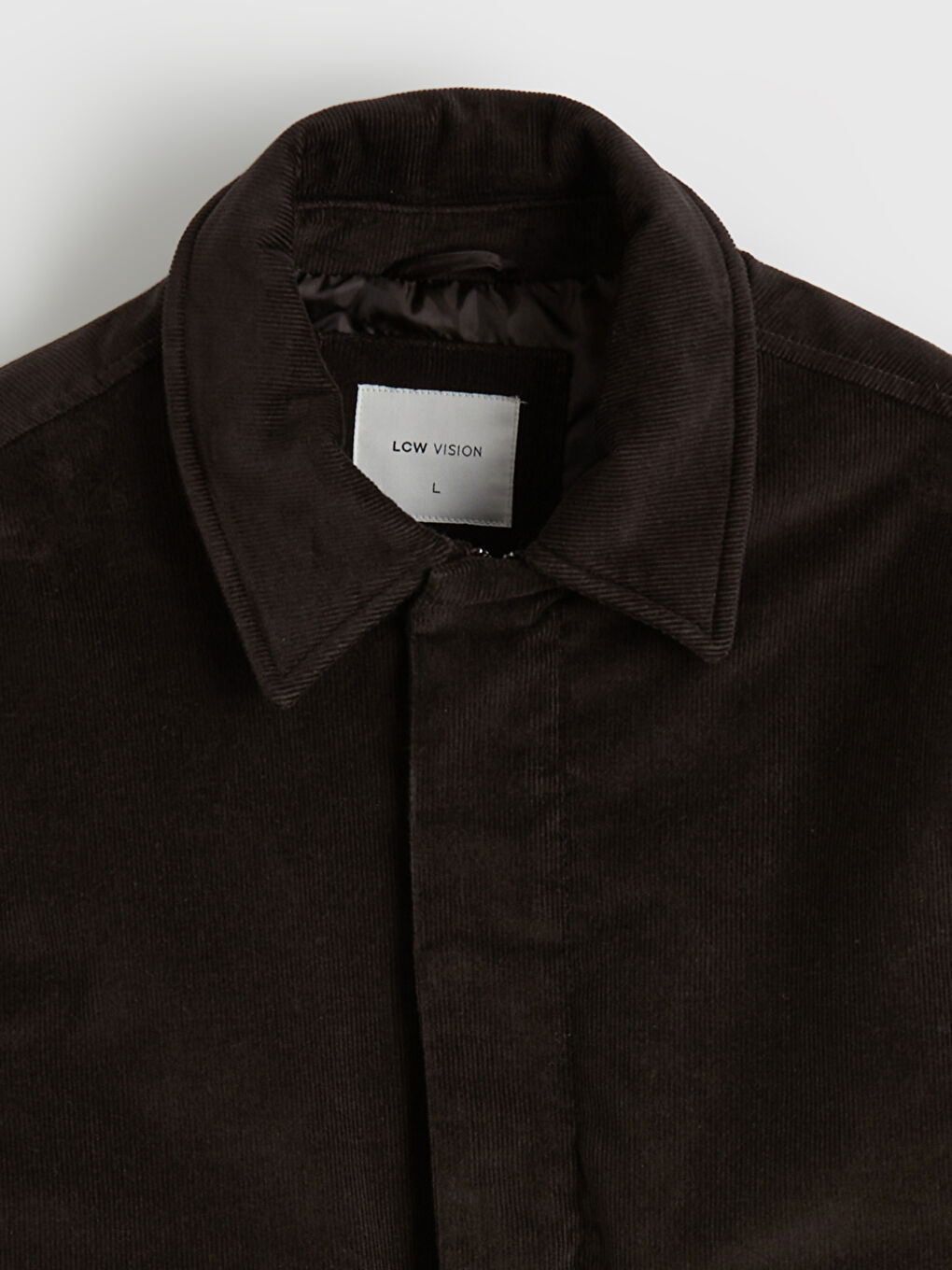 Kahverengi Rahat Kalıp Kadife Erkek Mont-2