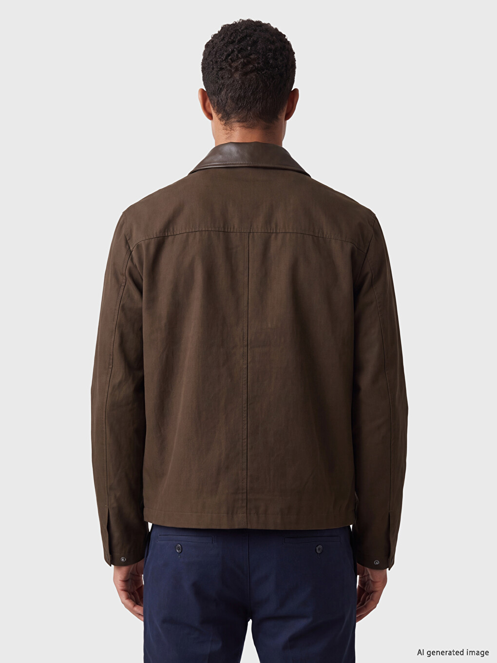 Regular Fit Contrast Collar Men's Jacket-2