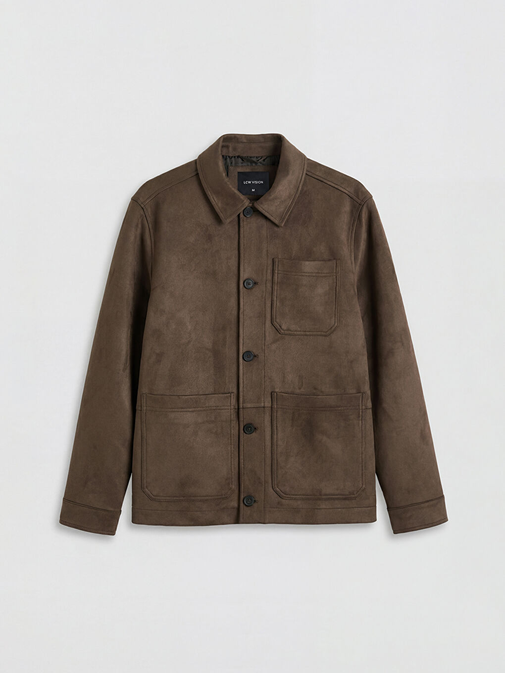 Kahverengi Slim Fit Erkek Süet Mont