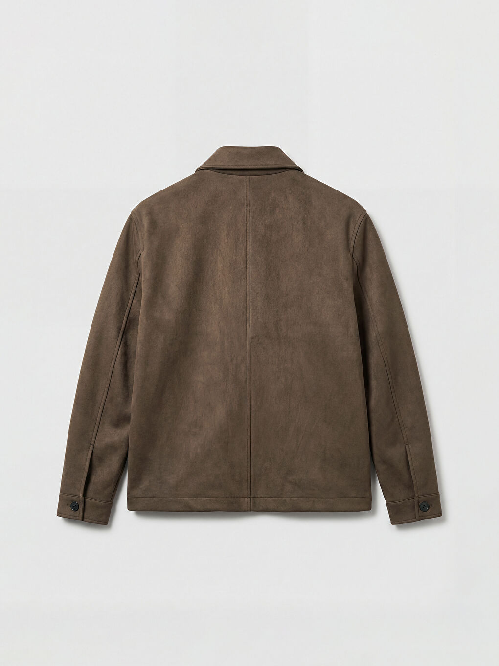 Kahverengi Slim Fit Erkek Süet Mont-2