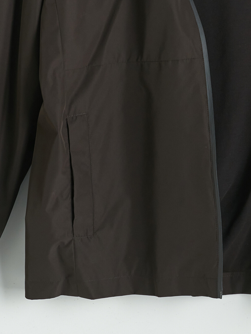 Kahverengi Regular Fit Kapüşonlu Erkek Yağmurluk-6