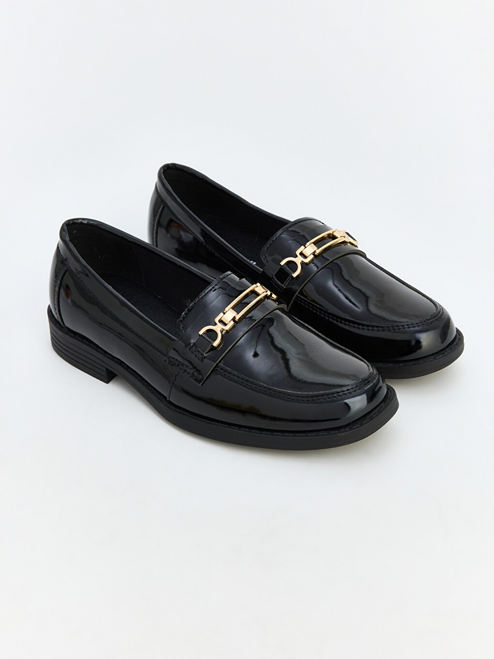 Deri Görünümlü Kız Çocuk Loafer