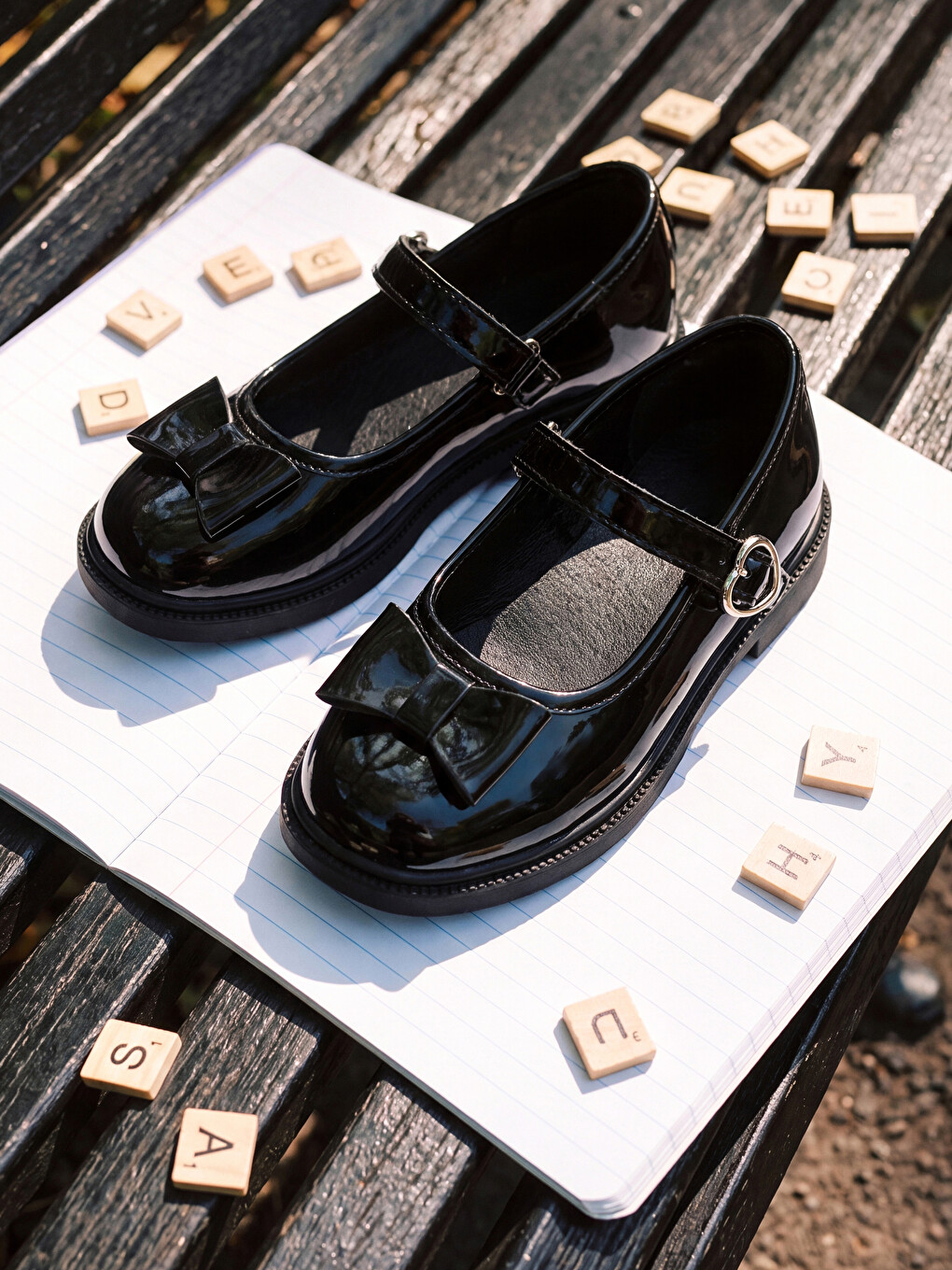 Faux Leather Girls' Ballet Flats-3