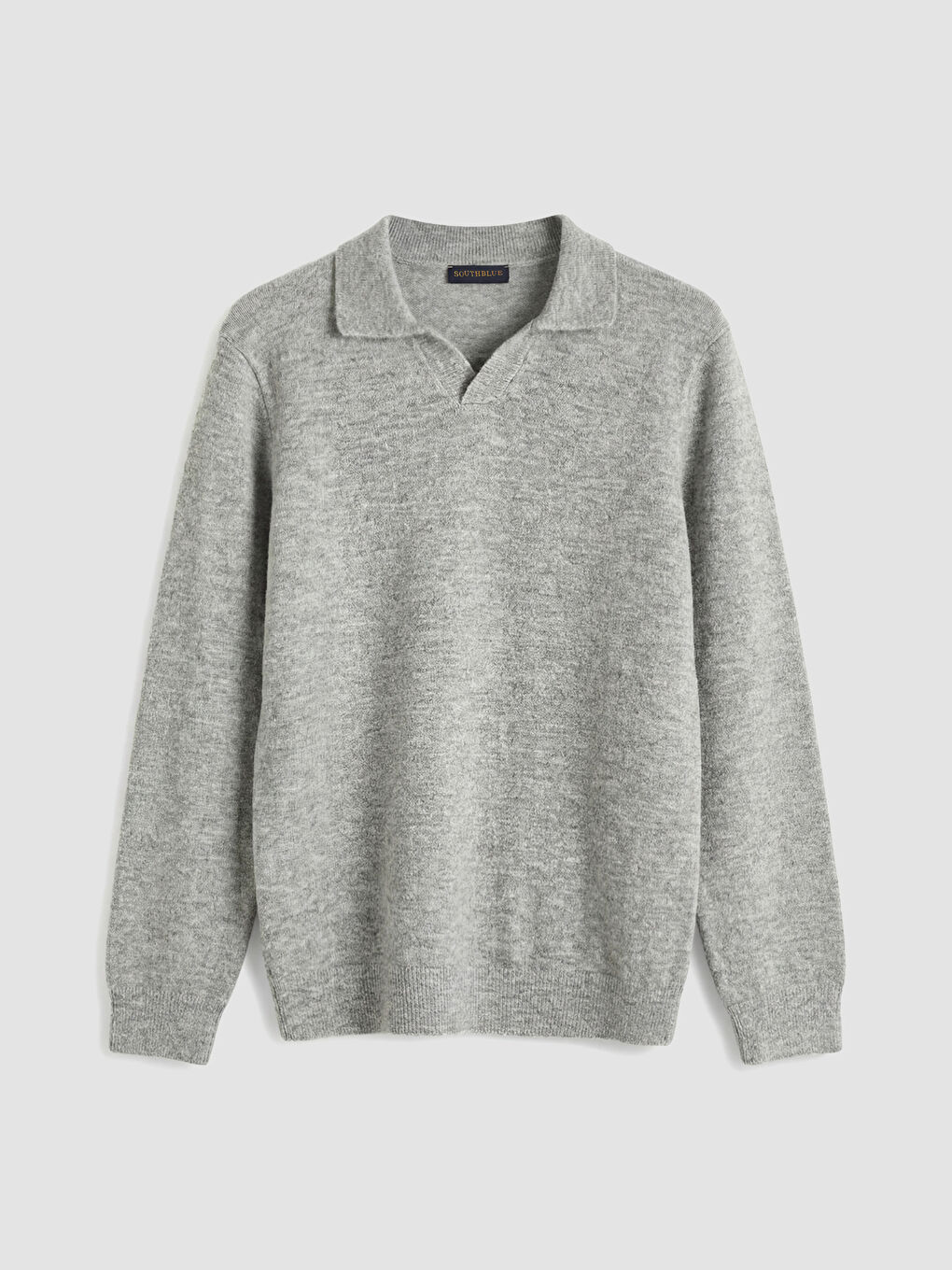 Gri Polo Yaka Triko Erkek Kazak-4