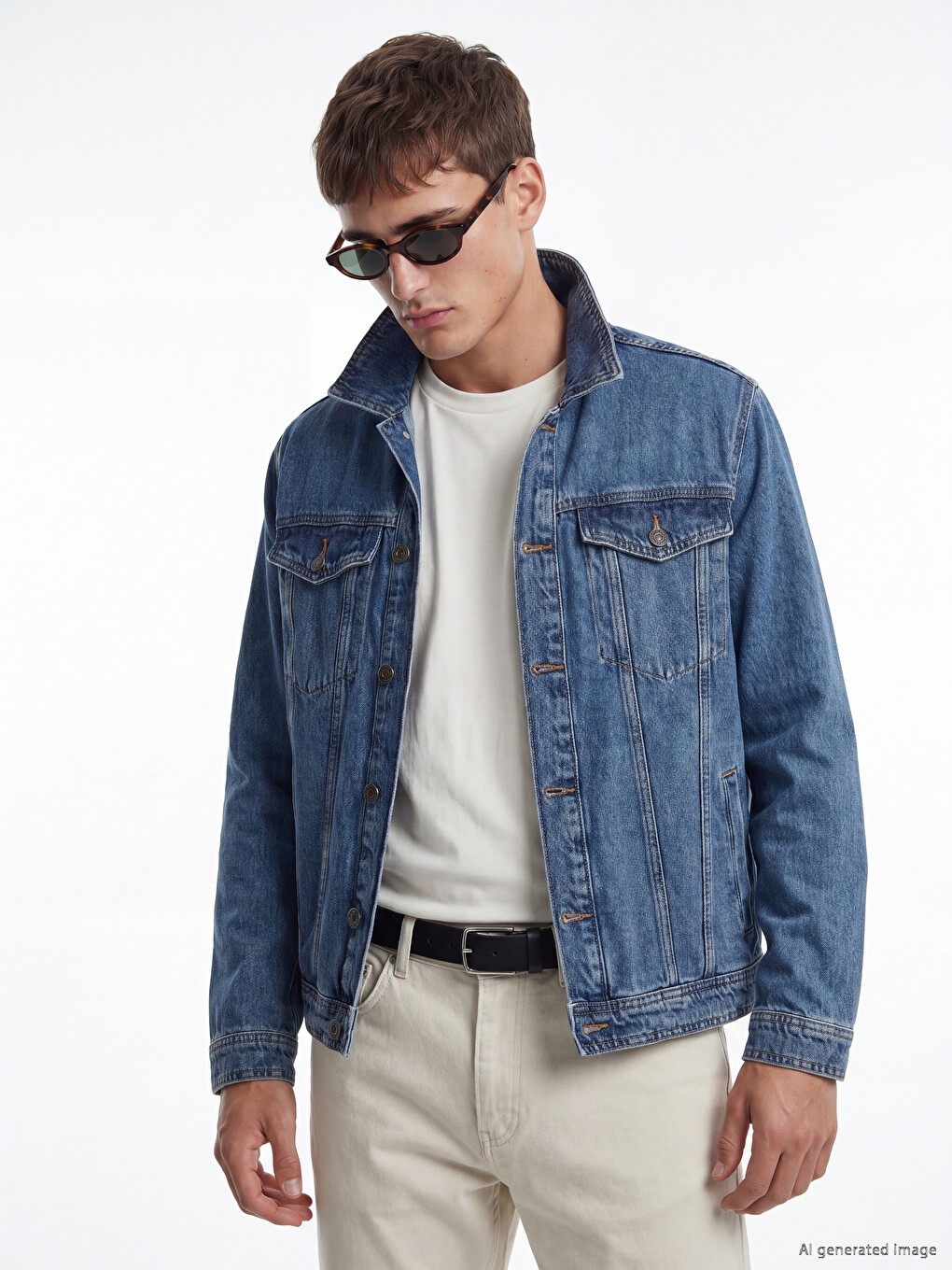 İndigo Regular Fit Erkek Jean Ceket