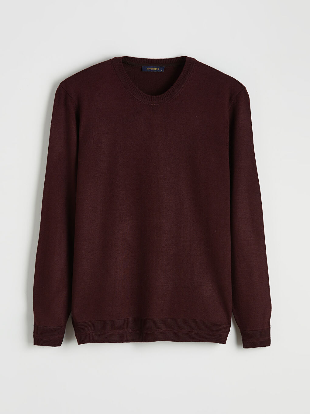 Bordo Bisiklet Yaka Erkek Triko Kazak