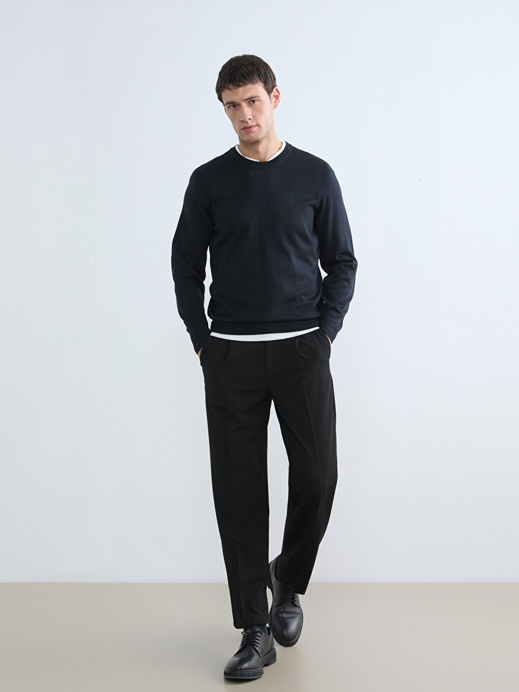 Men's Crew Neck Knit Sweater-1