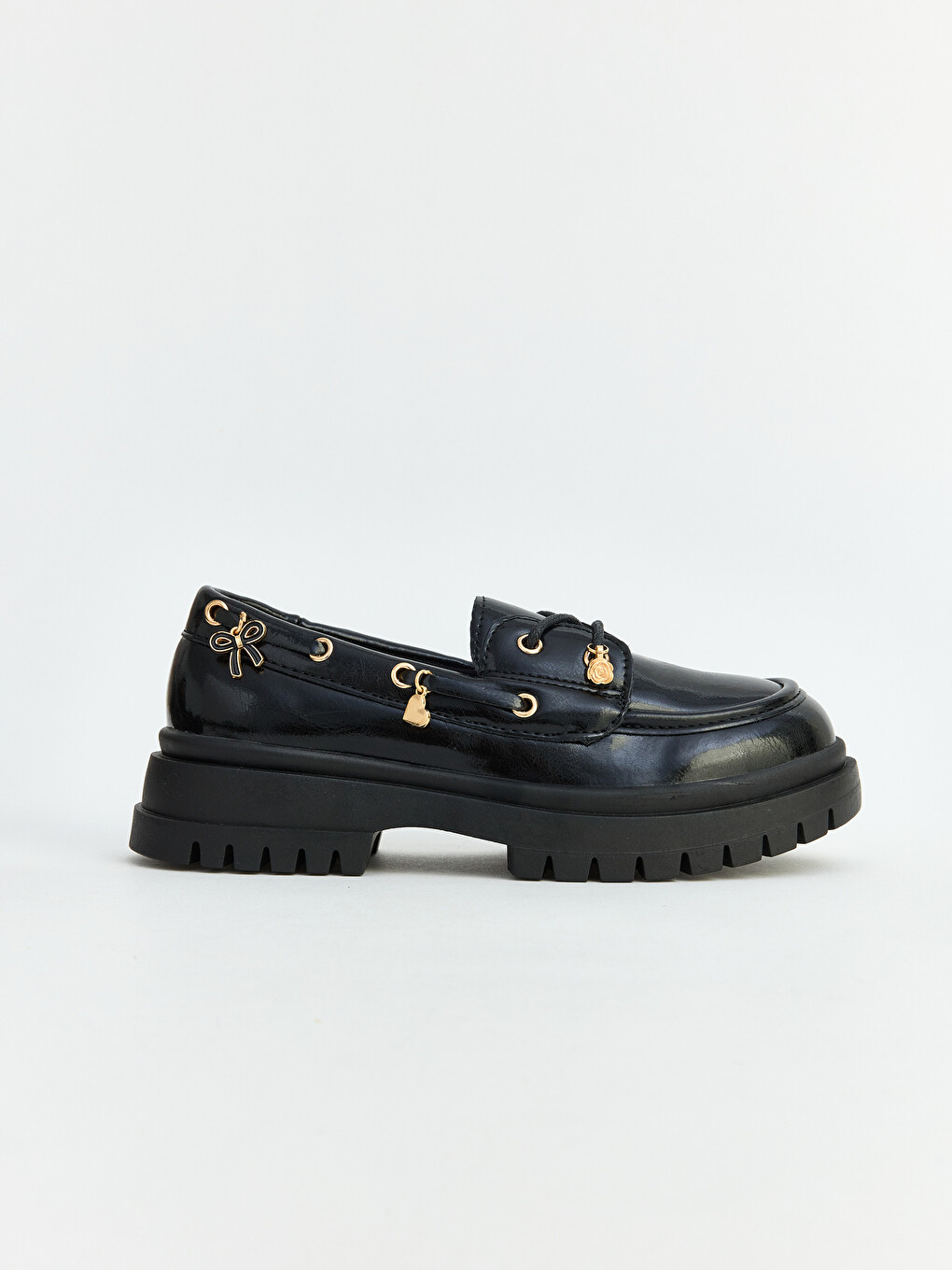 Mädchen Schwarz Anzugschuhe-5