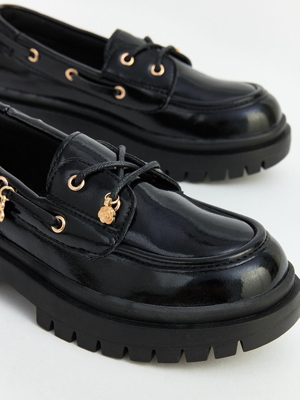 Mädchen Schwarz Anzugschuhe-6