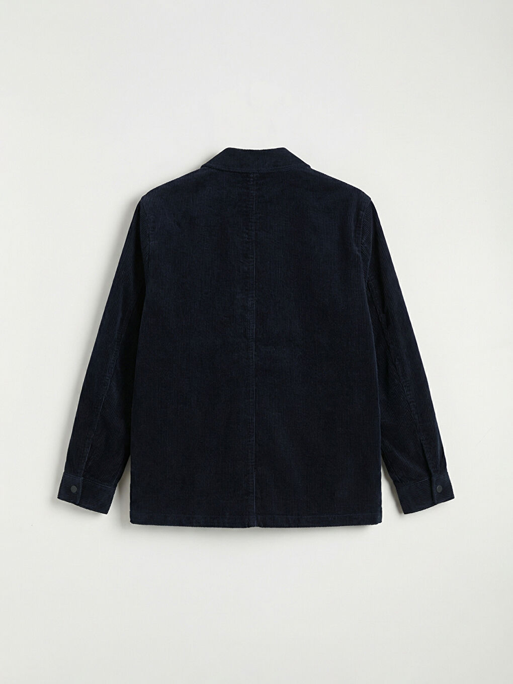 Petrol Standart Kalıp Gömlek Yaka Kadife Erkek Mont-6