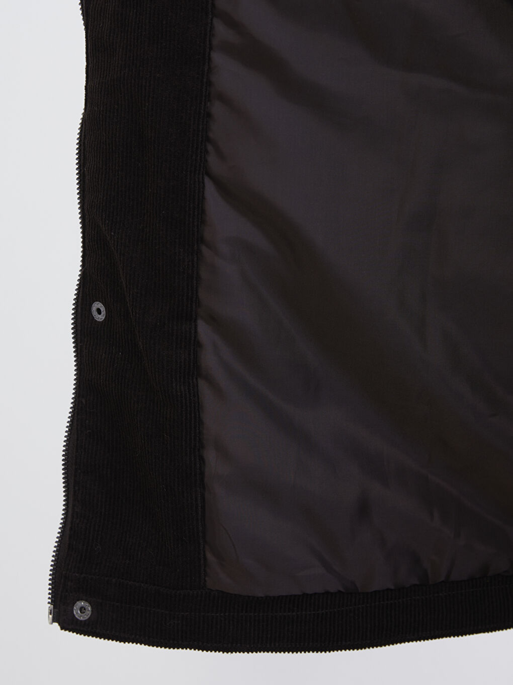 Kahverengi Standart Kalıp Gömlek Yaka Kadife Erkek Mont-3