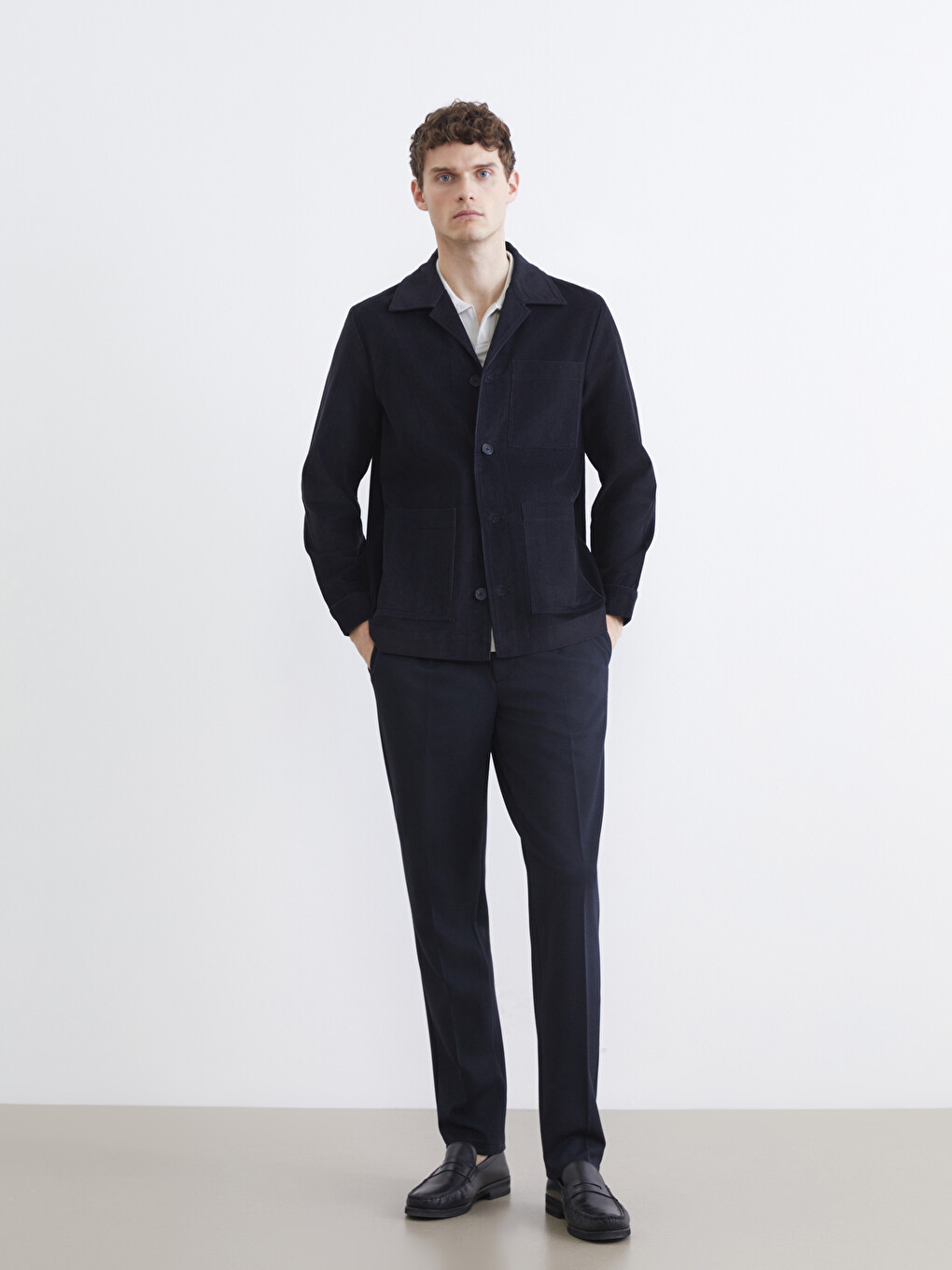 Lacivert Regular Fit Erkek Ceket-1