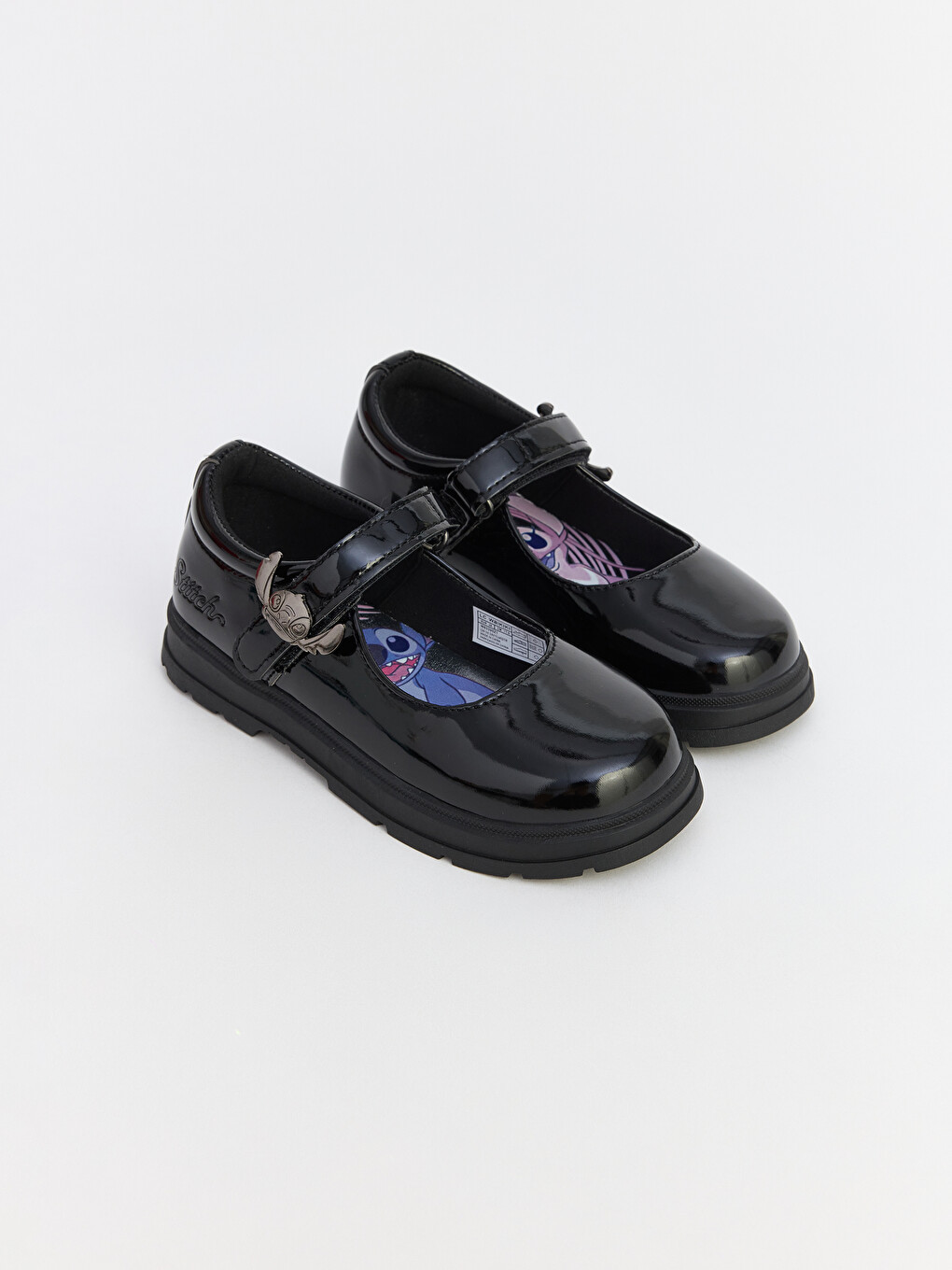 Lilo And Stitch Printed Faux Leather Girls' Classic Shoes