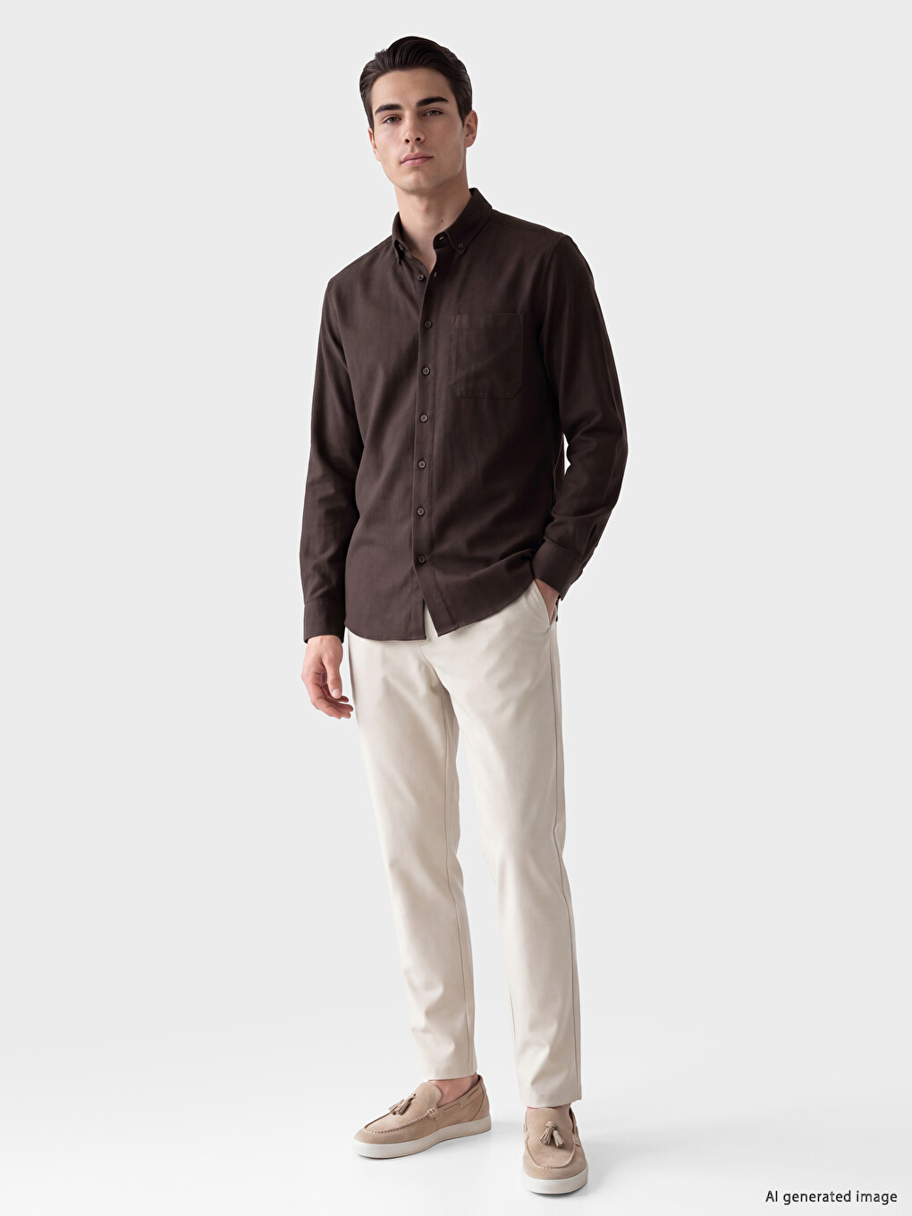 Man Brown Shirt-1