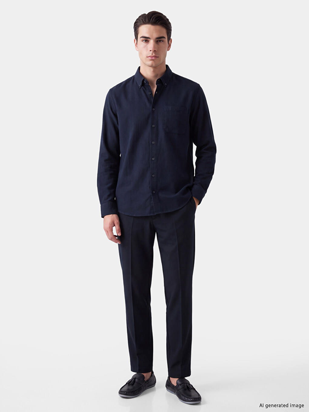 Standard Fit Dobby Men's Shirt-1