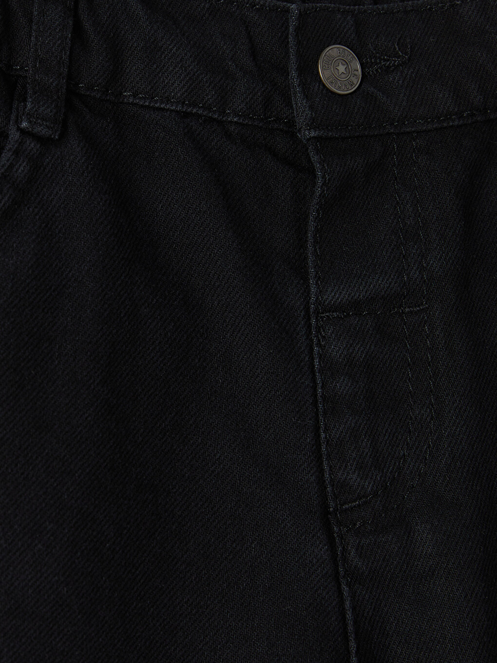 Siyah Baggy Fit Erkek Çocuk Jean Pantolon-1