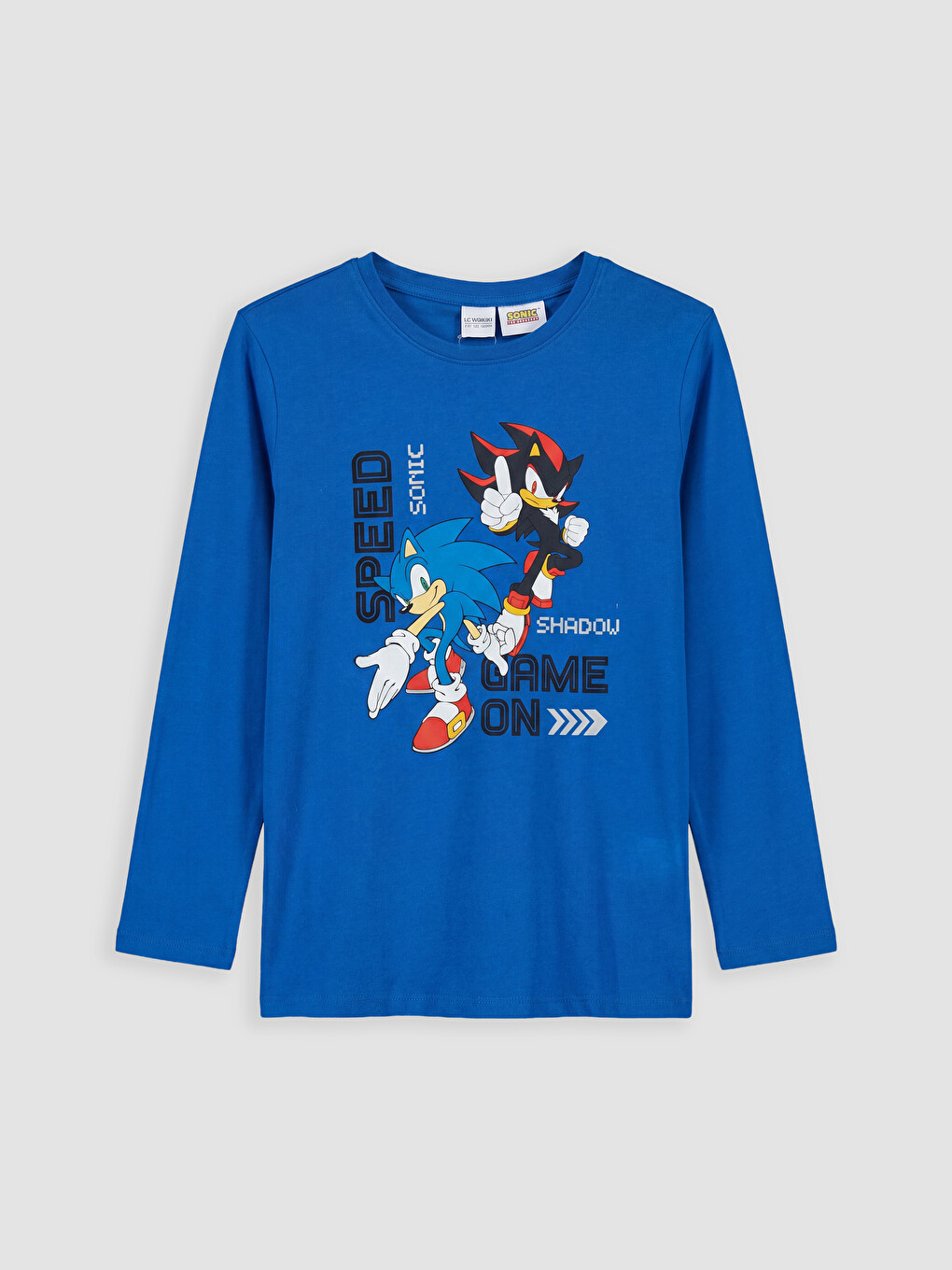 Dječji Pidžama Set S Tiskanim Sonic Motivom I Okruglim Izrezom-1