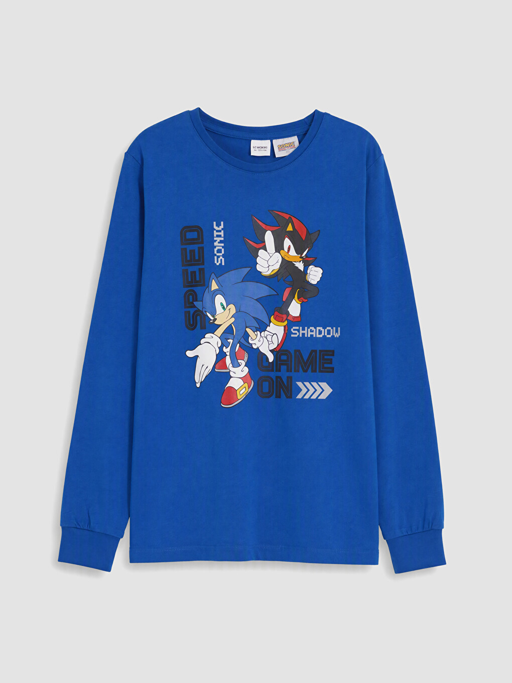 طقم بيجامة أولاد بطبعة Sonic بياقة دائرية-3