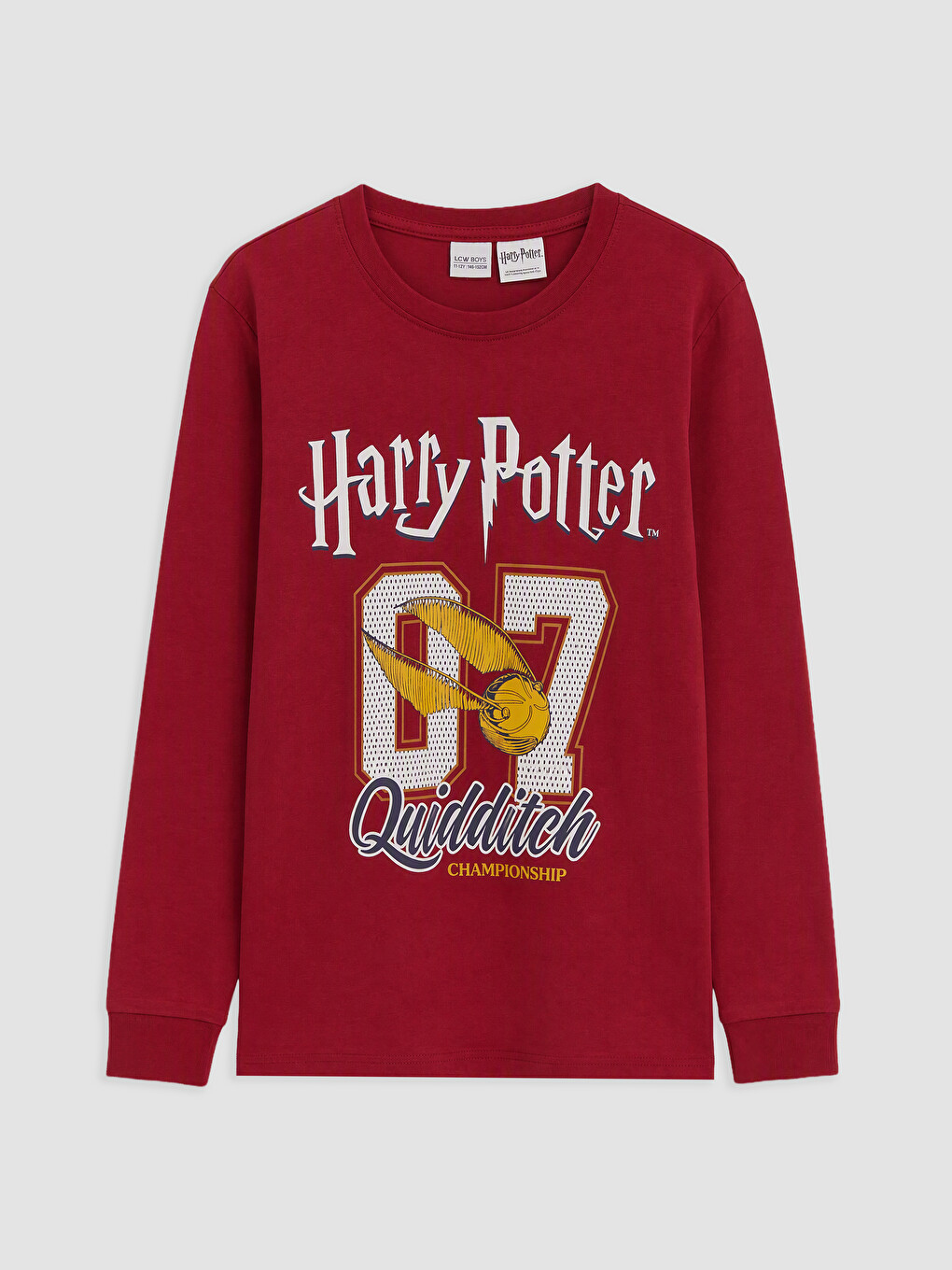 Bordo Harry Potter Baskılı Pijama Takım-1