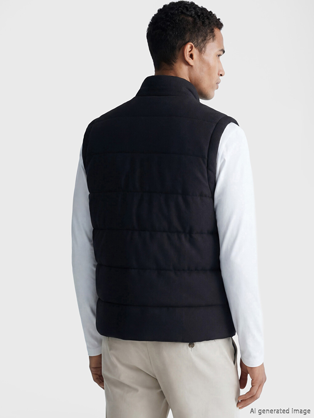 Man Navy Puffer Gilet-1