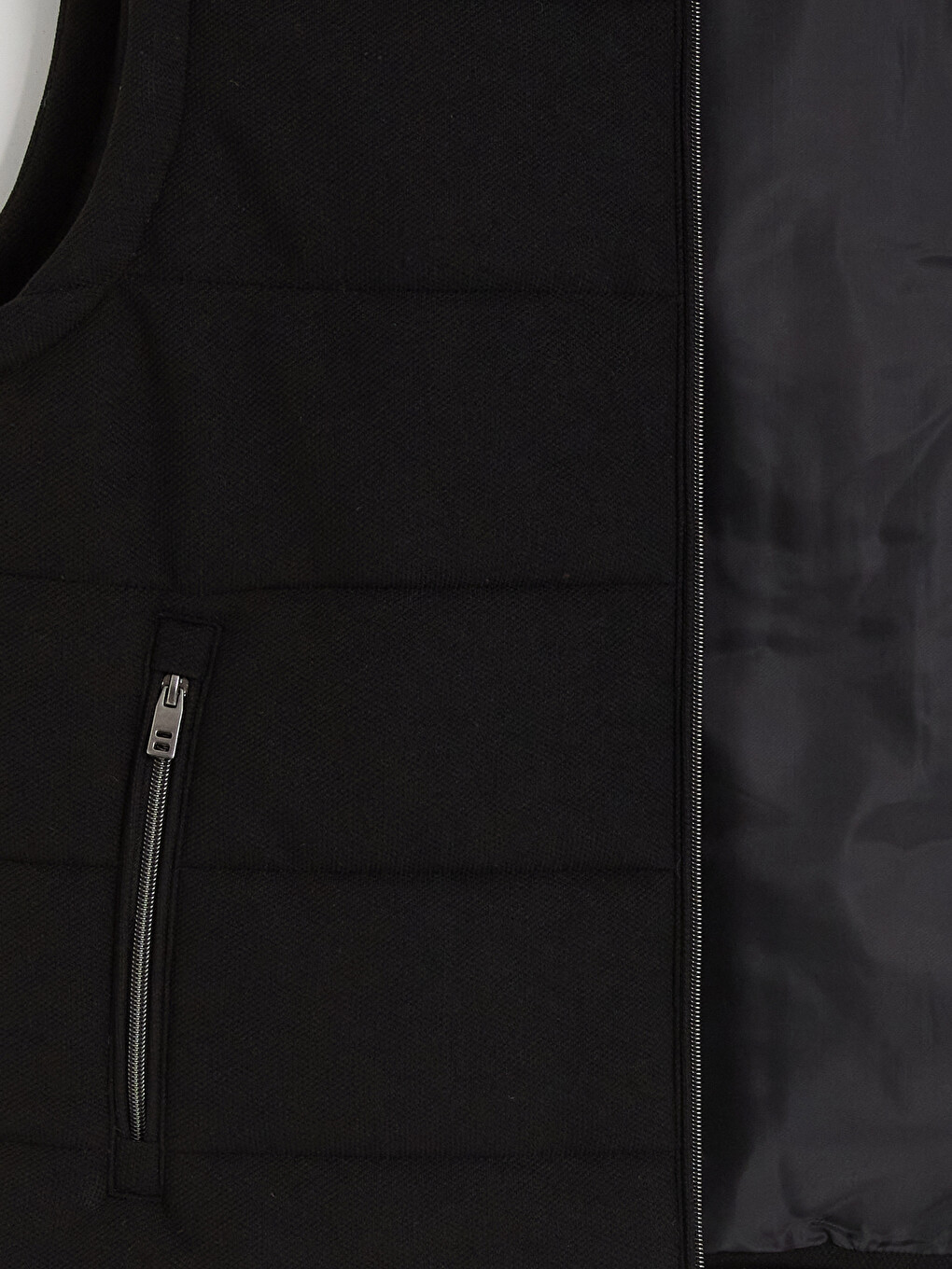 Vestă Matlasată Pentru Bărbați Slim Fit Cu Guler Înalt-7