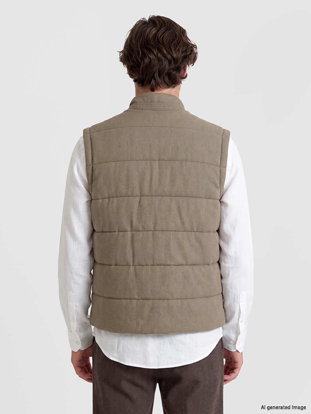 Stand Collar Men's Puffer Gilet-3