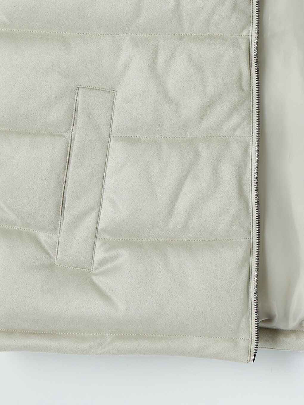 Man Beige Puffer Gilet-7