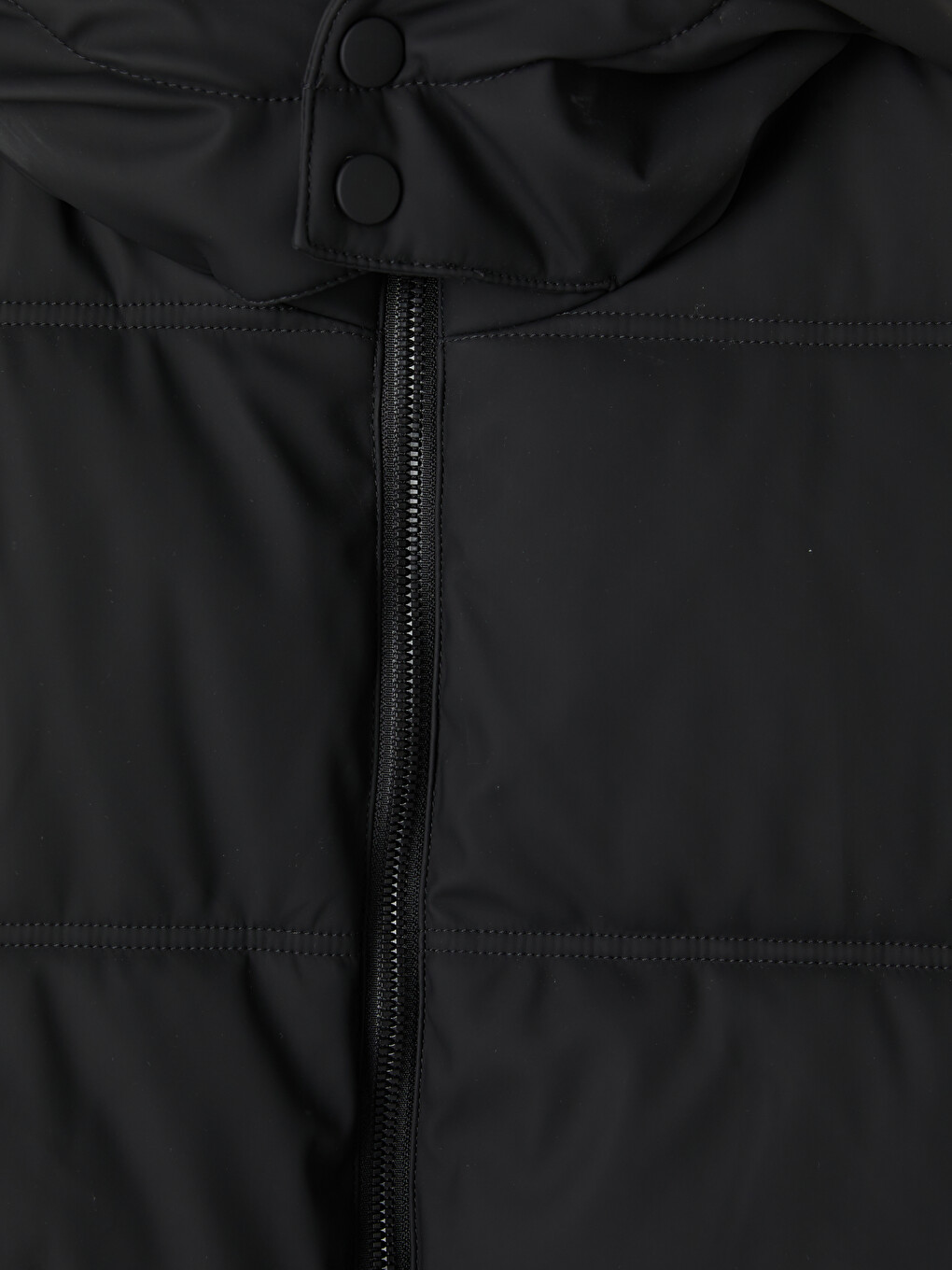 Siyah Regular Fit Kapüşonlu Erkek Şişme Yelek-7