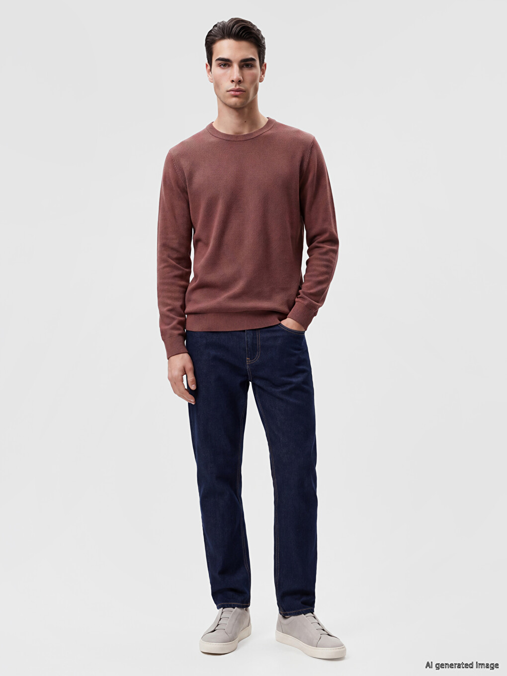 Crew Neck Men's Knitwear Sweater-1