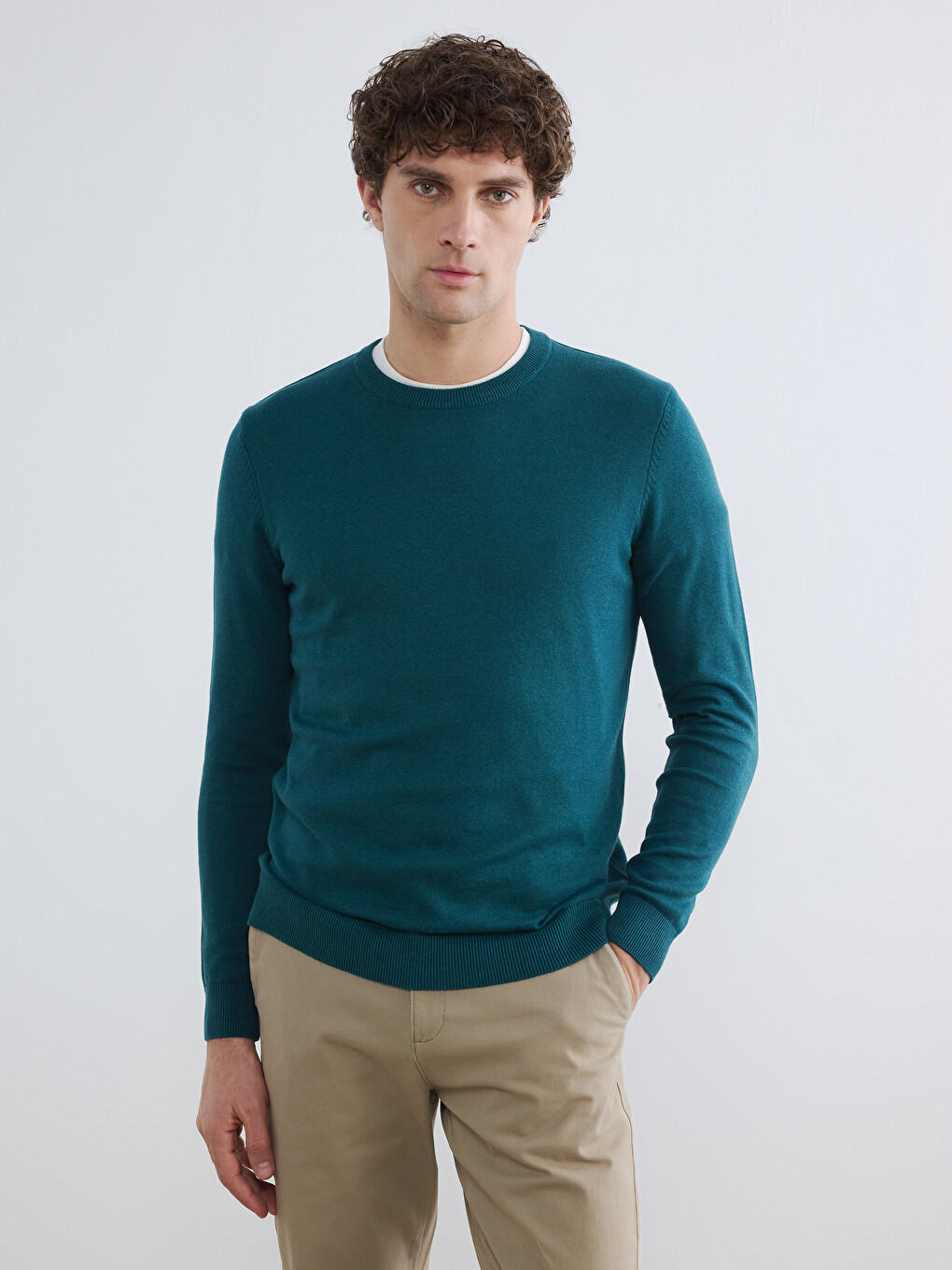 Pull En Maille À Col Rond Pour Homme