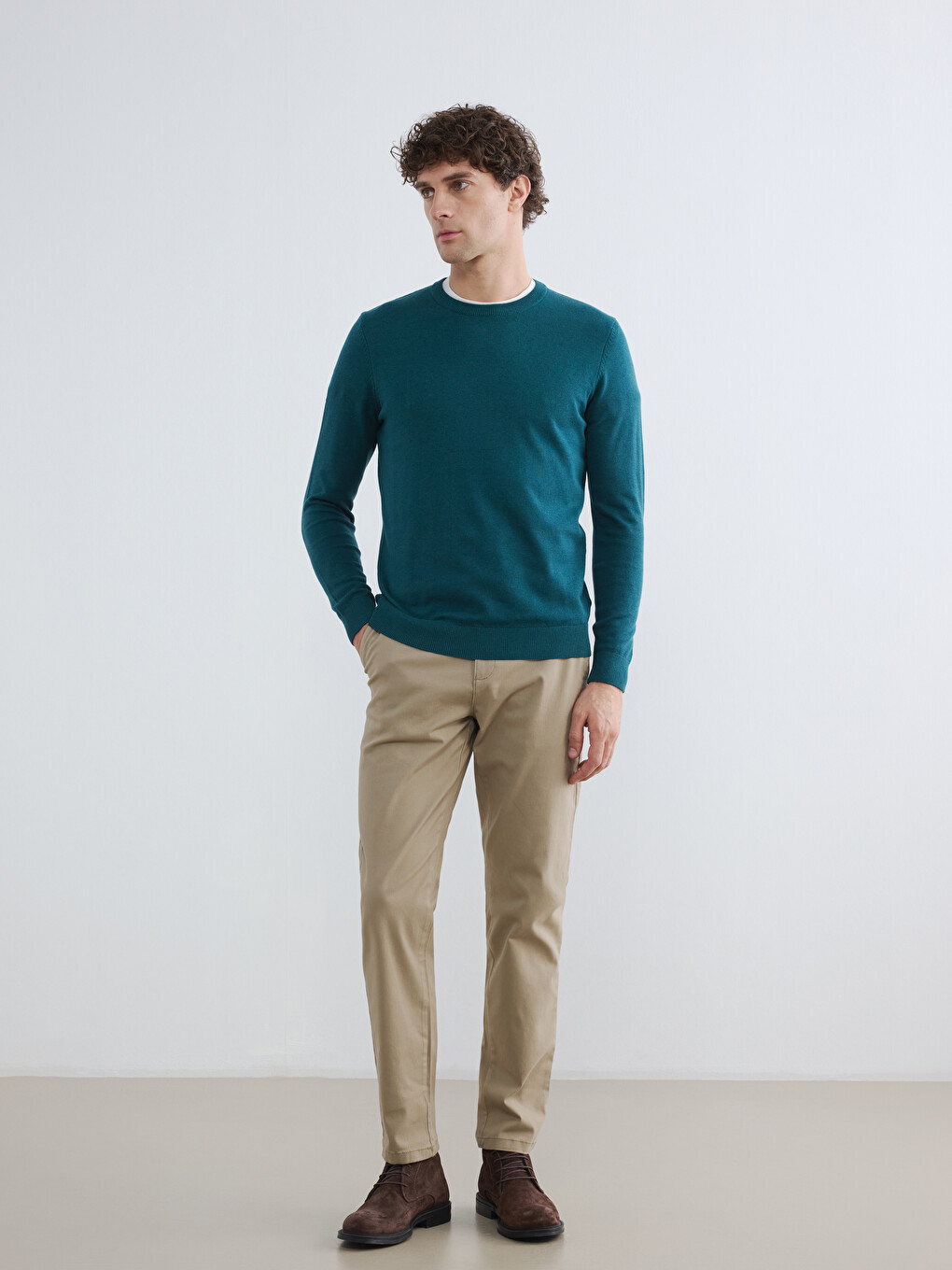 Pull En Maille À Col Rond Pour Homme-1