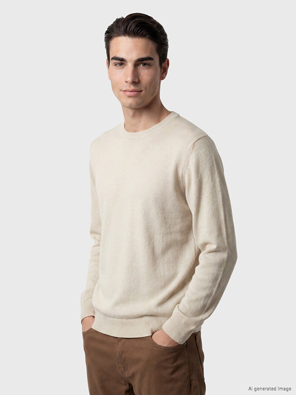 Man Ecru Sweater