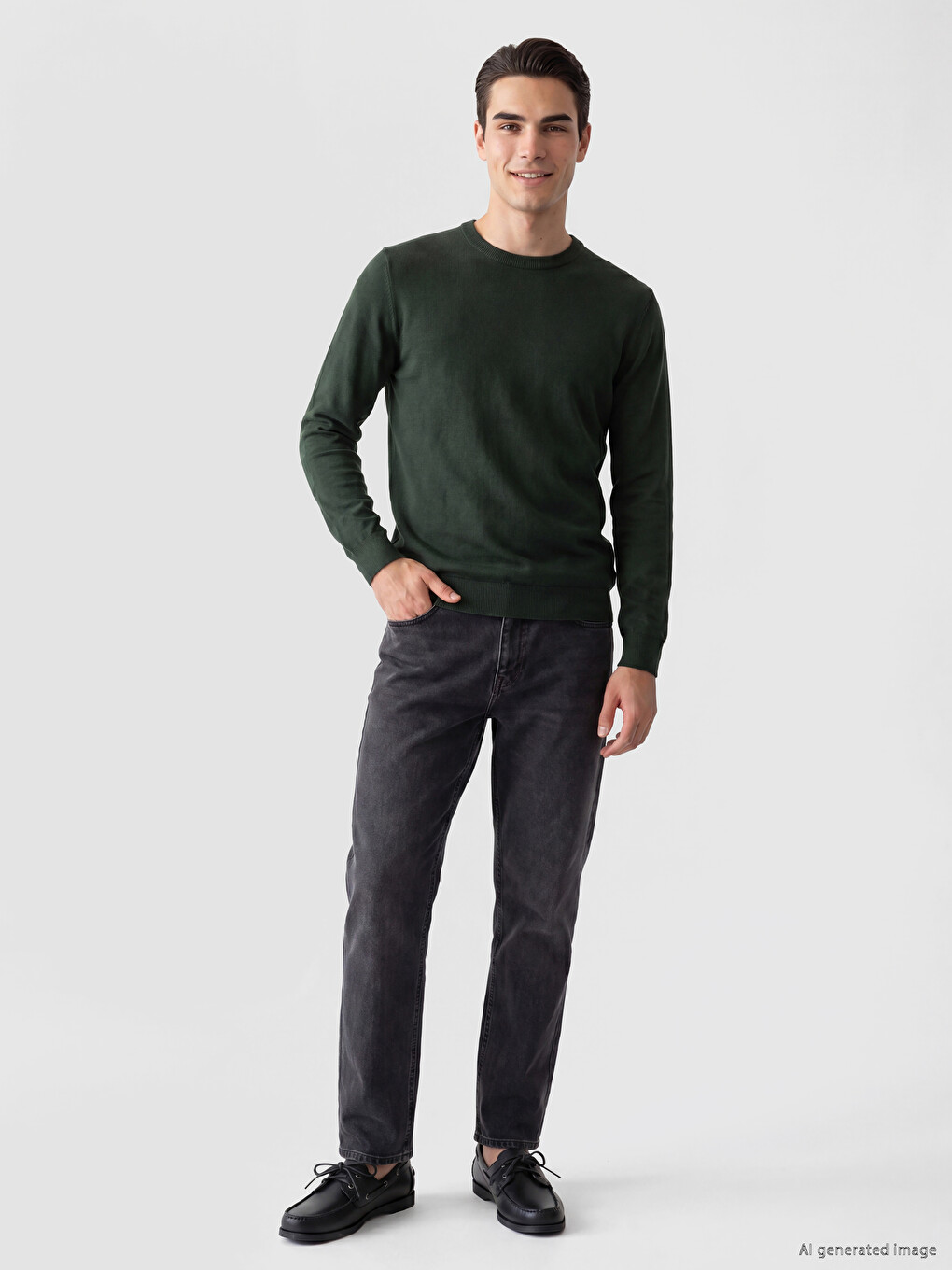 Crew Neck Men's Knitwear Sweater-1