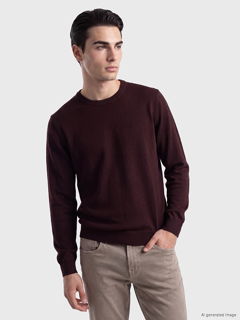 Man Bordeaux Sweater