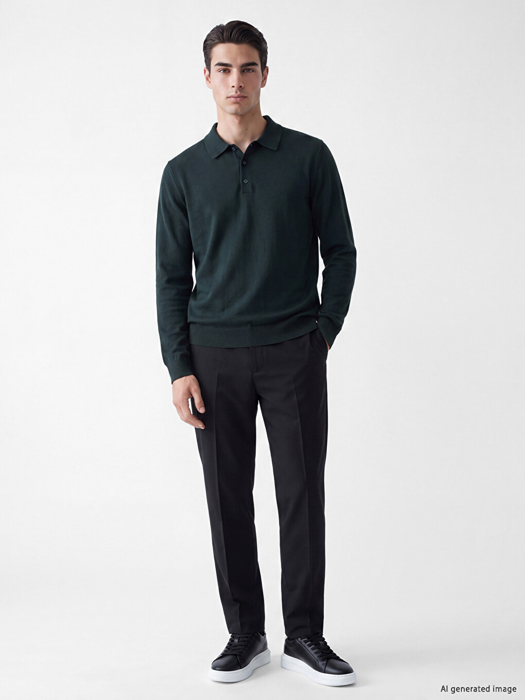 Polo Collar Men's Knitwear Sweater-1
