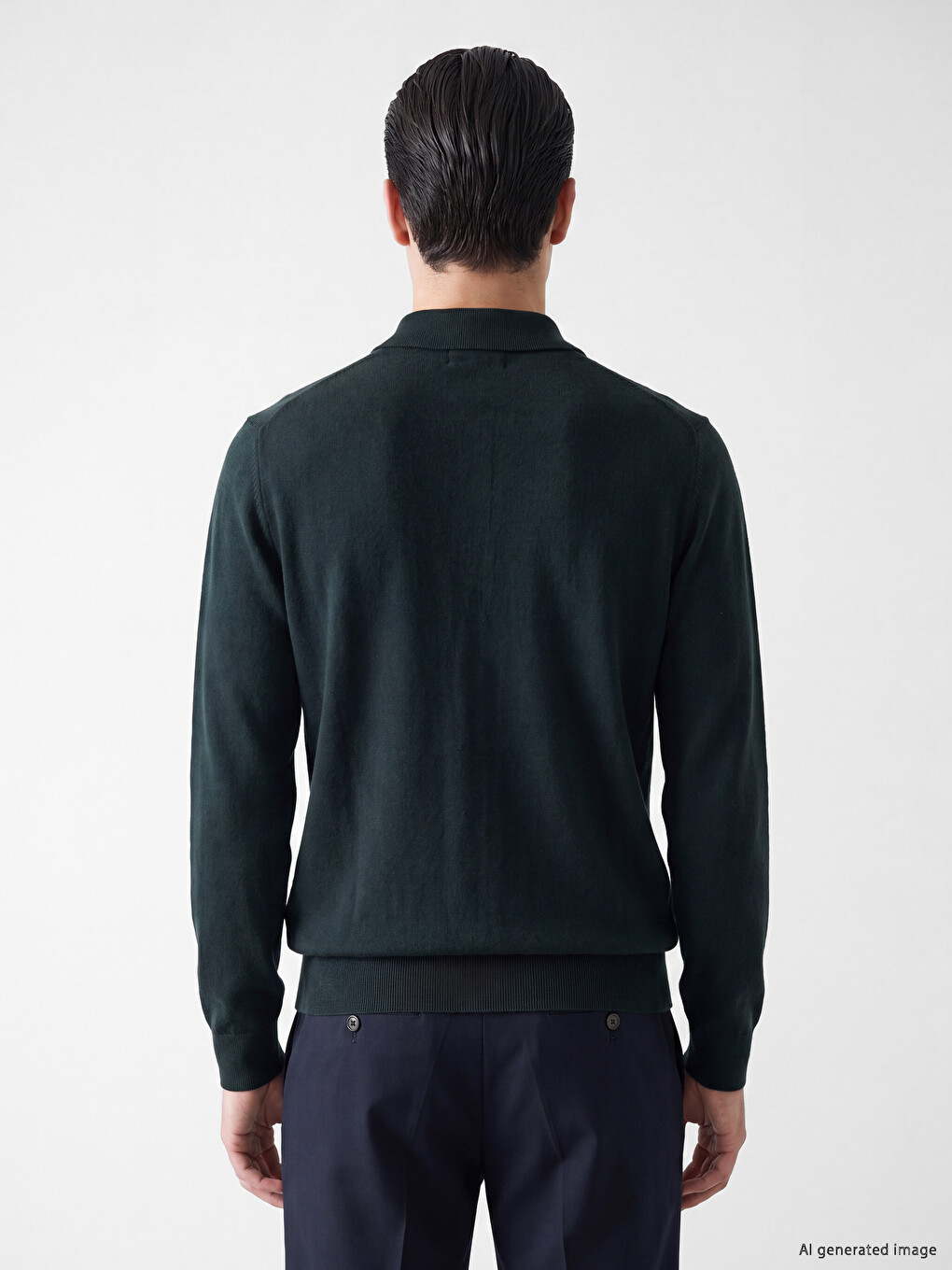 Polo Collar Men's Knitwear Sweater-3