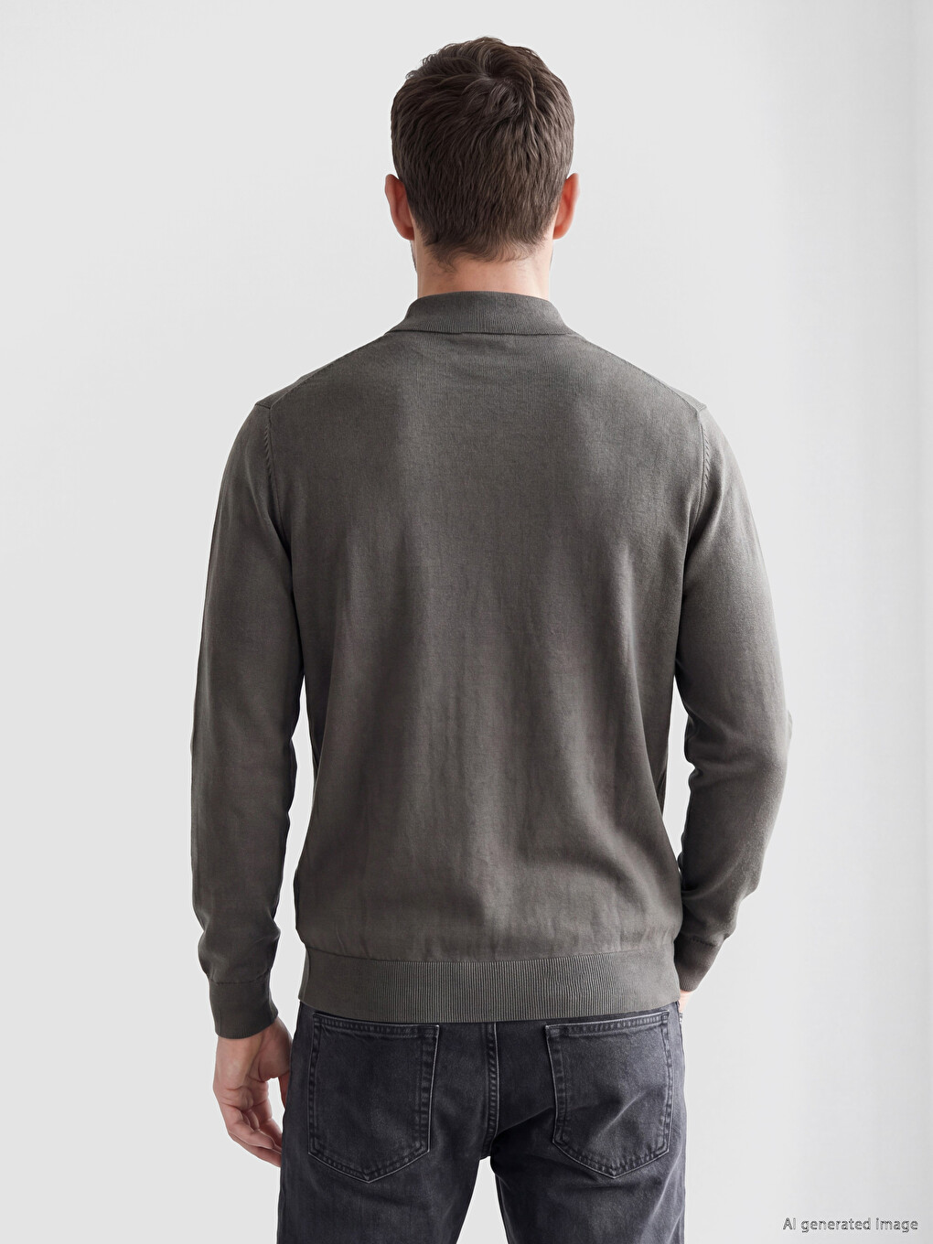 Man Khaki Sweater-2
