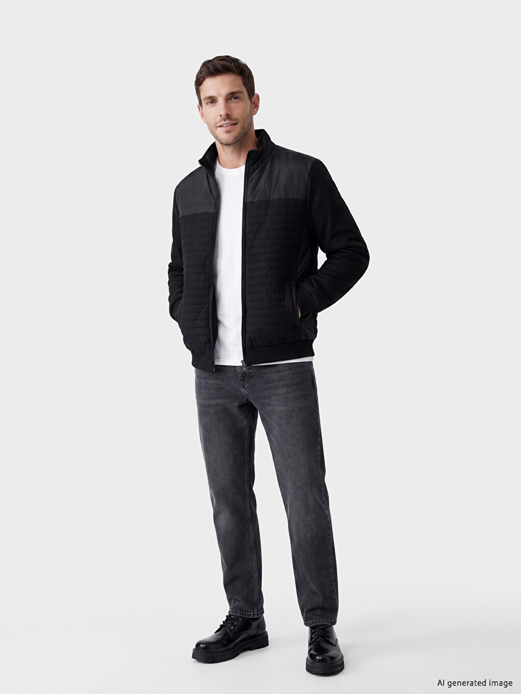 Men's Zippered Coat-1