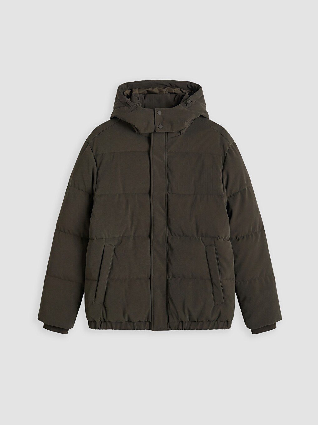 Man Brown Puffer Coat-5